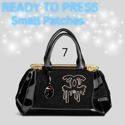 Designer-Inspired Sequin & Chenille Letter Patches – Ready to Press | Small Appliqués