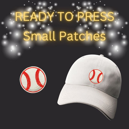 READY TO PRESS Small Sports Patches | Embroidered Iron-On Hat & Apparel Patches