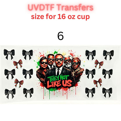 Cultural Heritage UVDTF Cup Wrap | Empowerment Glass Cup Decal | Afro-Inspired Tumbler Wrap | 16oz Libbey Transfer