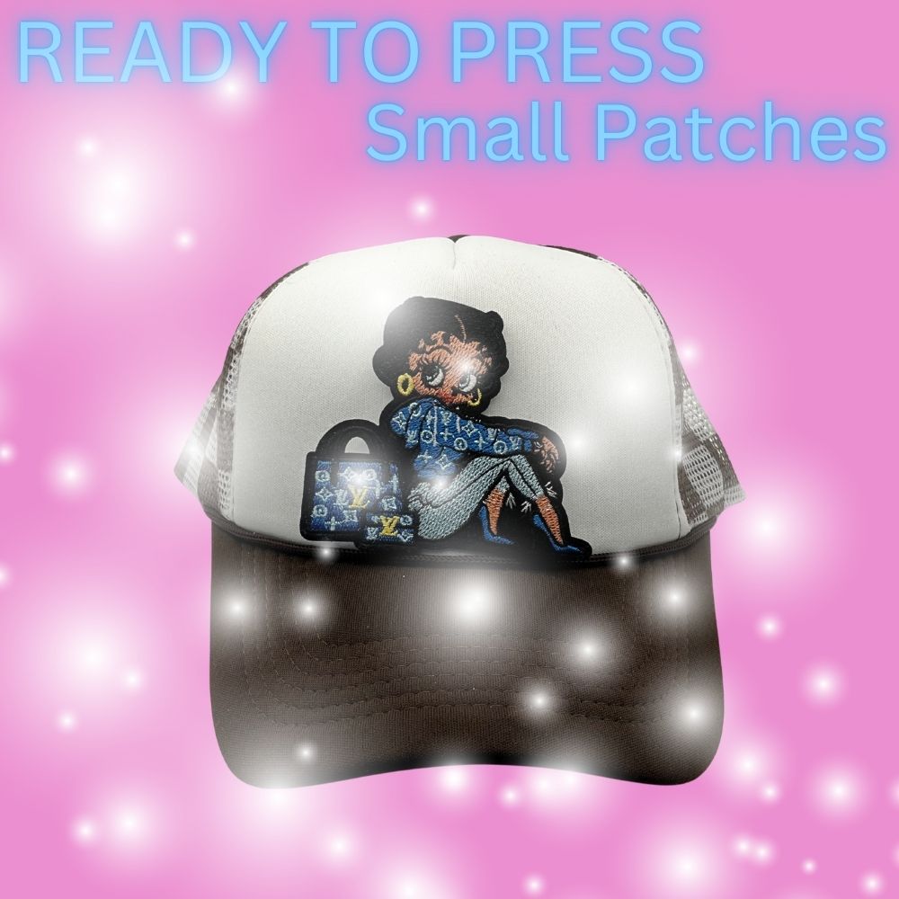 Ready-to-Press Small Fashion Girl Embroidered Patches | Trendy Cartoon Style | Heat Press Appliqués