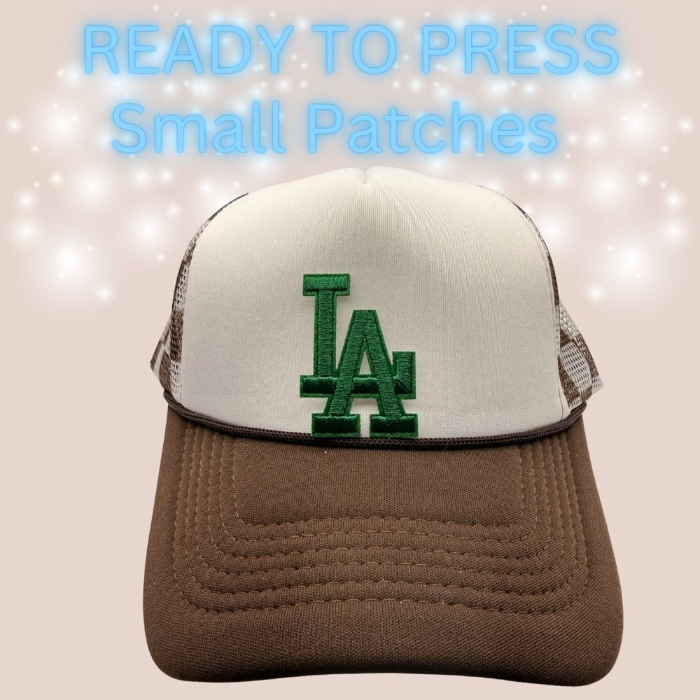 Ready-to-Press Small LA Letter Patches | Chenille Embroidered Iron-On Appliqués | Multiple Colors & Styles