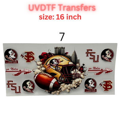 Game Day Football Helmet UV DTF Transfer Sheet – 16 Inch | College Color Inspired Designs