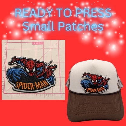 Ready-to-Press Small Character Patches – Cartoon Hero Style Embroidered Appliqués for Hats, Bags & Clothing