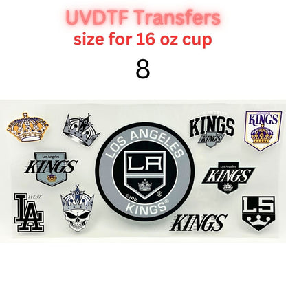 Sports Fan Inspired UV DTF Cup Wrap | 16 oz Glass Can Decal | Basketball, Hockey & College Spirit Designs | Waterproof Permanent Transfer