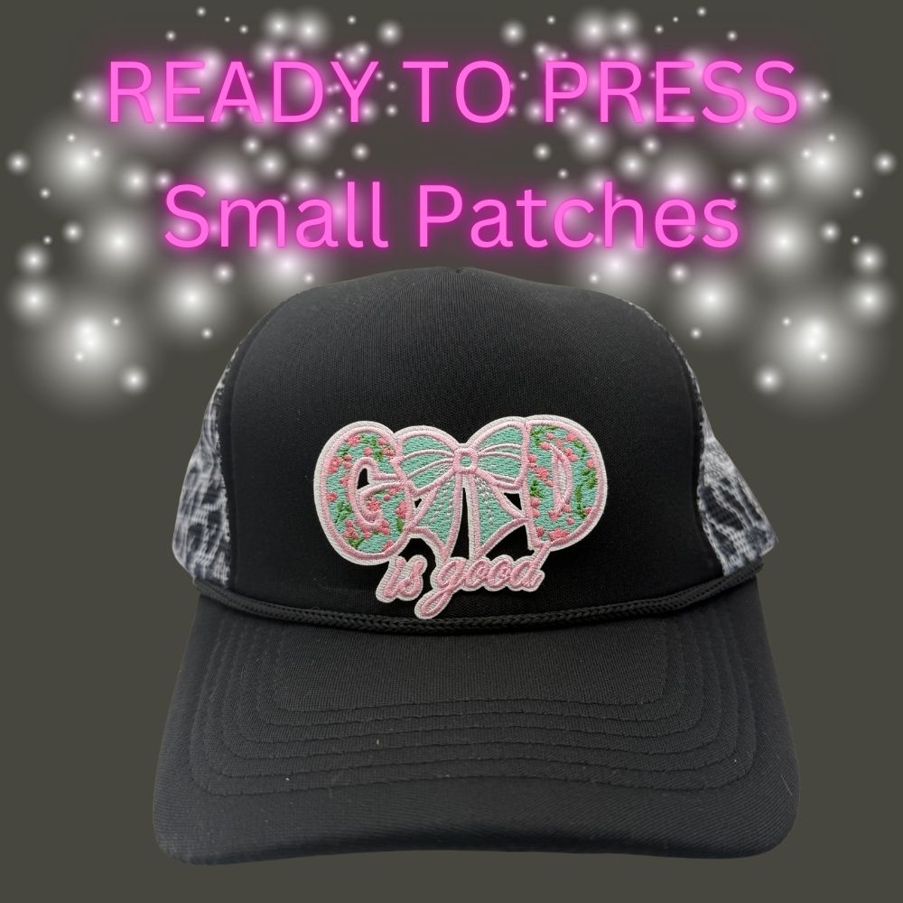 ✨ Ready to Press Small Patches – Faith, Cross, Pray & God Is Good Designs