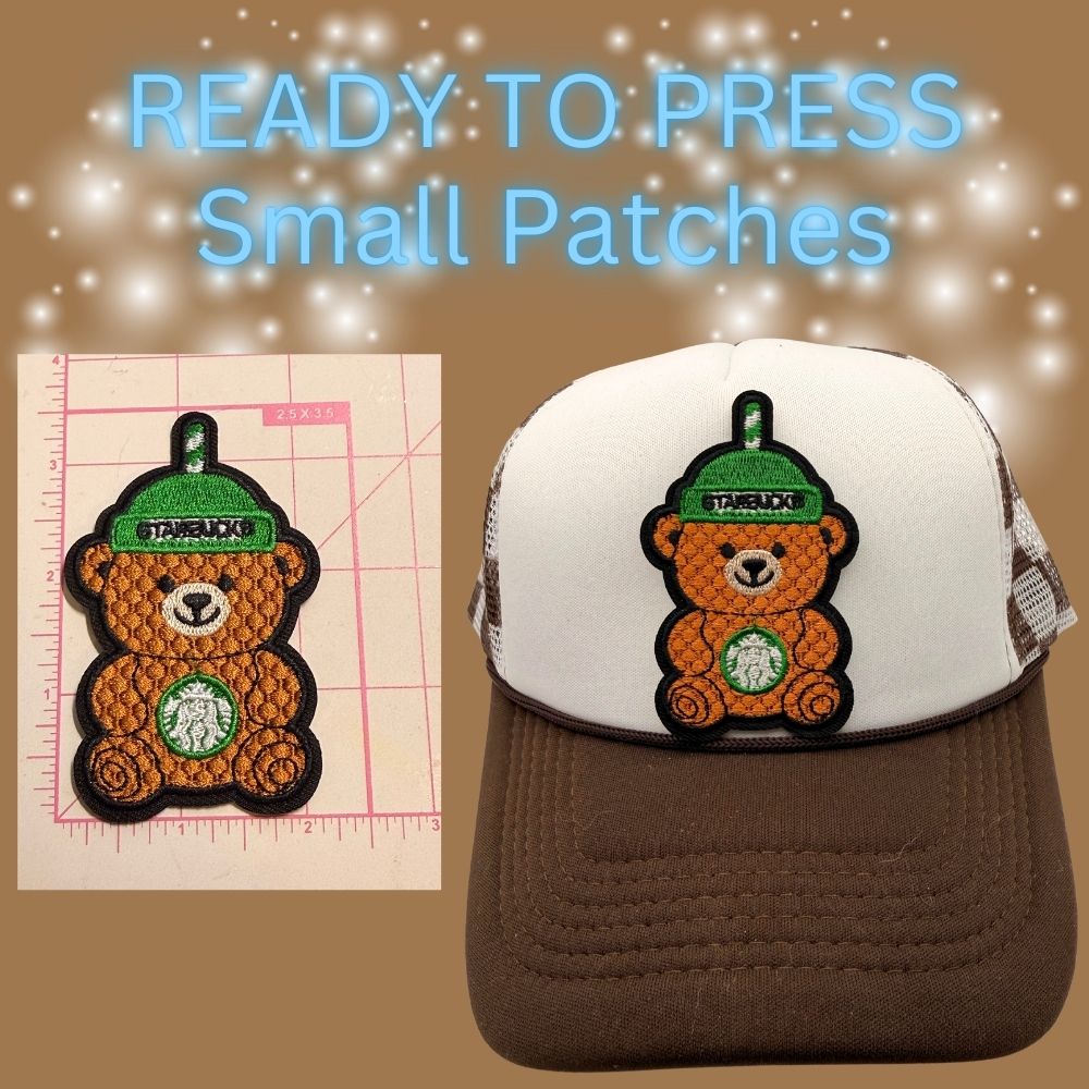 READY TO PRESS Neutral Luxe Embroidered Patches – Small Size