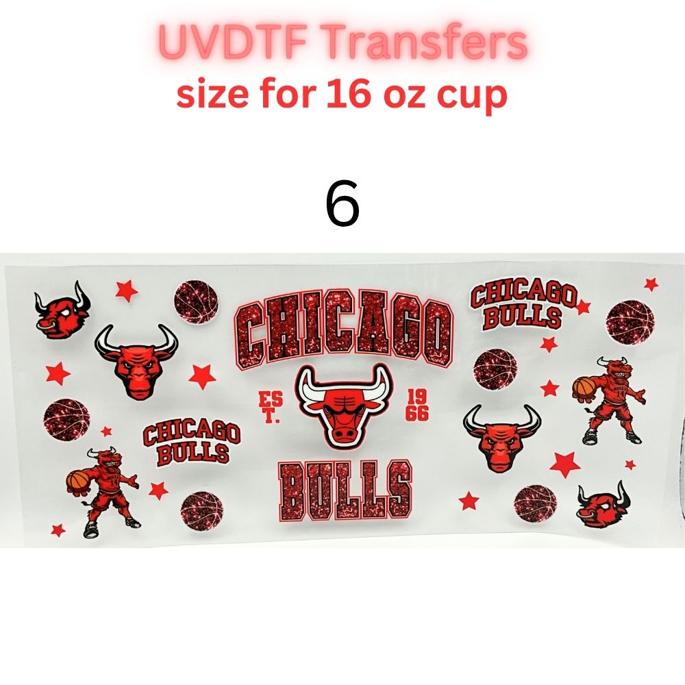 Pro Basketball City Team Inspired Wraps | UVDTF 16oz Glass Can Transfer | Pro Hoops Fan Cup Decals | Game Day Tumbler Wrap