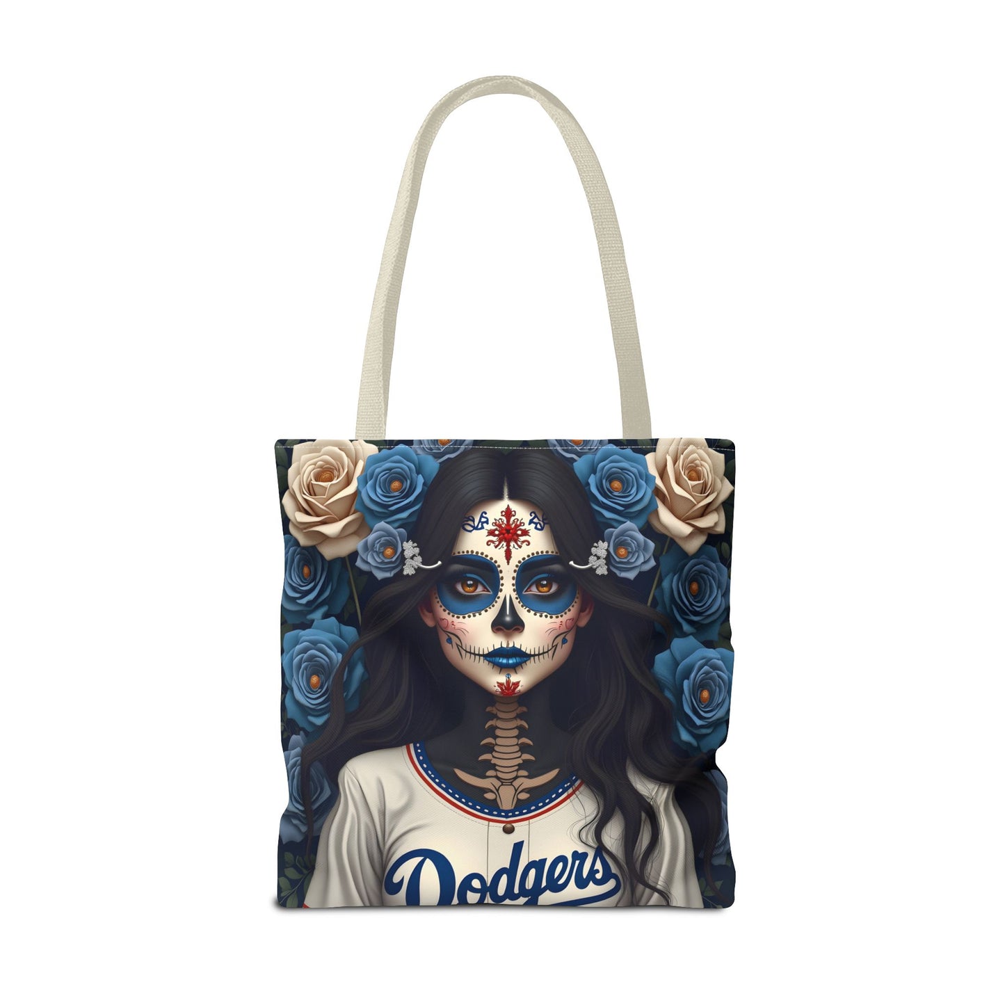 Sugar Skull Floral Tote Bag, Day of the Dead, Boho Style, Eco-Friendly Shopping, Casual Weekend Bag
