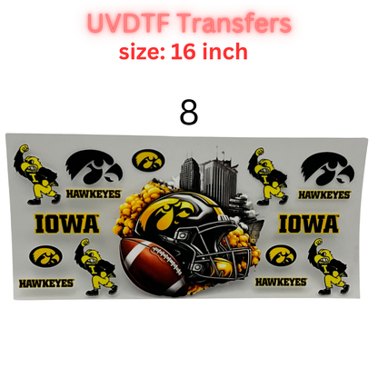 Game Day Football Helmet UV DTF Transfer Sheet – 16 Inch | College Color Inspired Designs