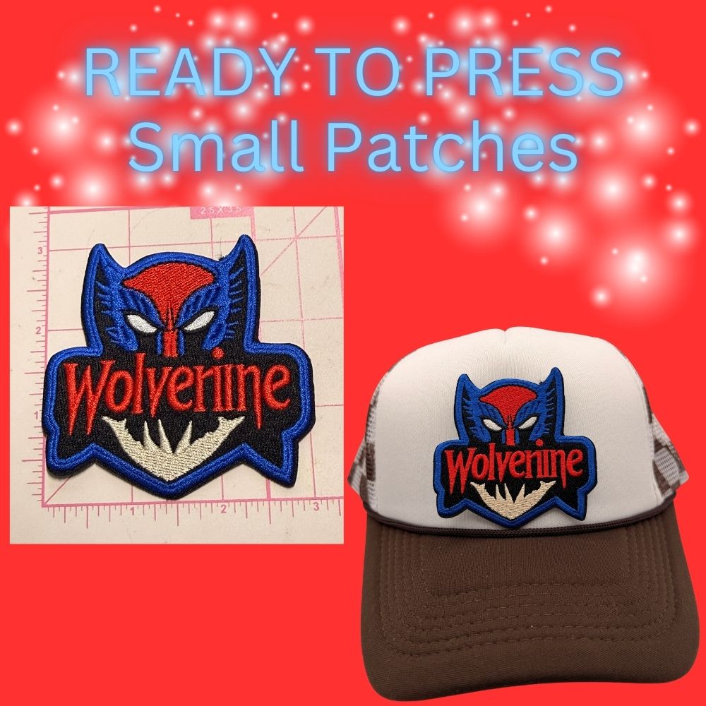 Ready-to-Press Small Character Patches – Cartoon Hero Style Embroidered Appliqués for Hats, Bags & Clothing