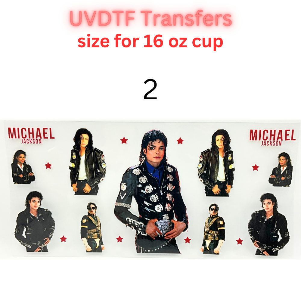 Music Era Inspired UV DTF Cup Wrap | Retro Pop Legend Inspired | 16 oz Libbey Glass Wrap | UV DTF Transfer