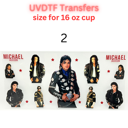 Music Era Inspired UV DTF Cup Wrap | Retro Pop Legend Inspired | 16 oz Libbey Glass Wrap | UV DTF Transfer