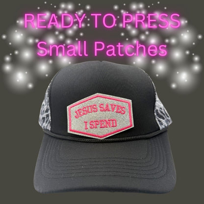 ✨ Ready to Press Small Patches – Faith, Cross, Pray & God Is Good Designs