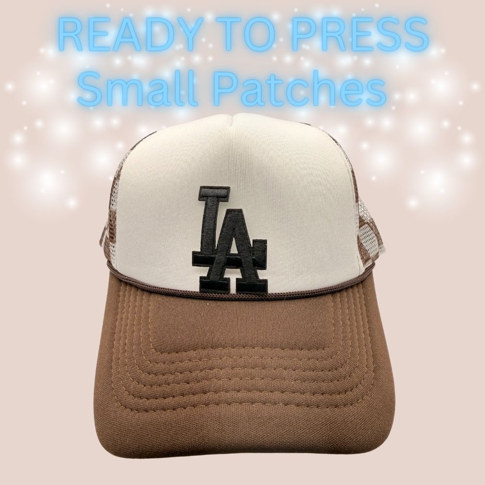 Ready-to-Press Small LA Letter Patches | Chenille Embroidered Iron-On Appliqués | Multiple Colors & Styles
