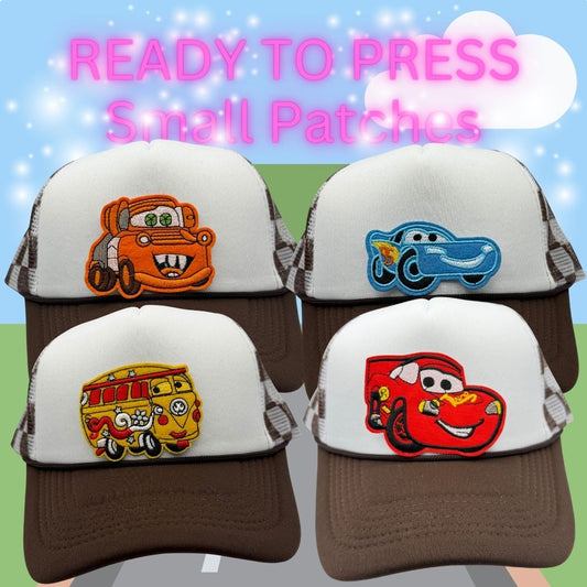✨ Ready-to-Press Small Vehicle Patches – Custom Embroidered Appliqués ✨