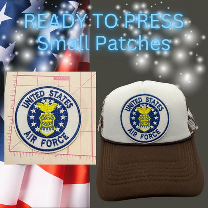 Ready-to-Press Small Military Patches – Perfect for Hats, Jackets & More