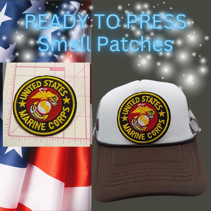 Ready-to-Press Small Military Patches – Perfect for Hats, Jackets & More