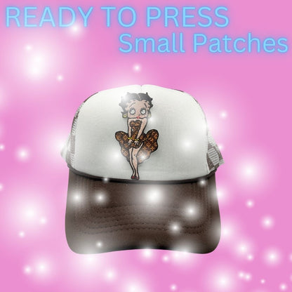 Ready-to-Press Small Fashion Girl Embroidered Patches | Trendy Cartoon Style | Heat Press Appliqués