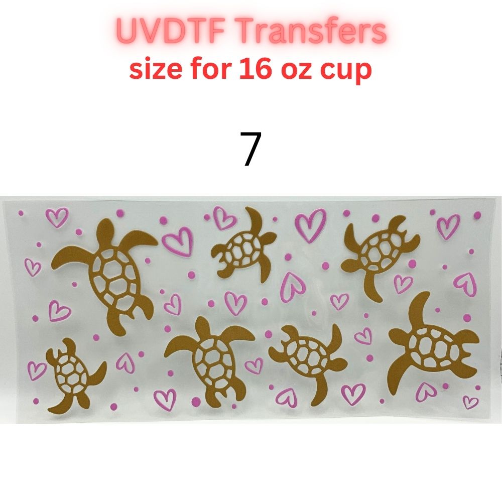 Summer Vacation UV DTF Cup Wraps | 16oz Tumbler Transfers | Beach, Cruise, Tropical, Sea Life & Floral Designs