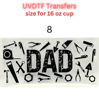 Trendy UVDTF Tumbler Wraps | Cowgirl, Book Lover, Patriotic & Dad Designs | 16oz Glass Cup Transfer | Cute & Western Aesthetic