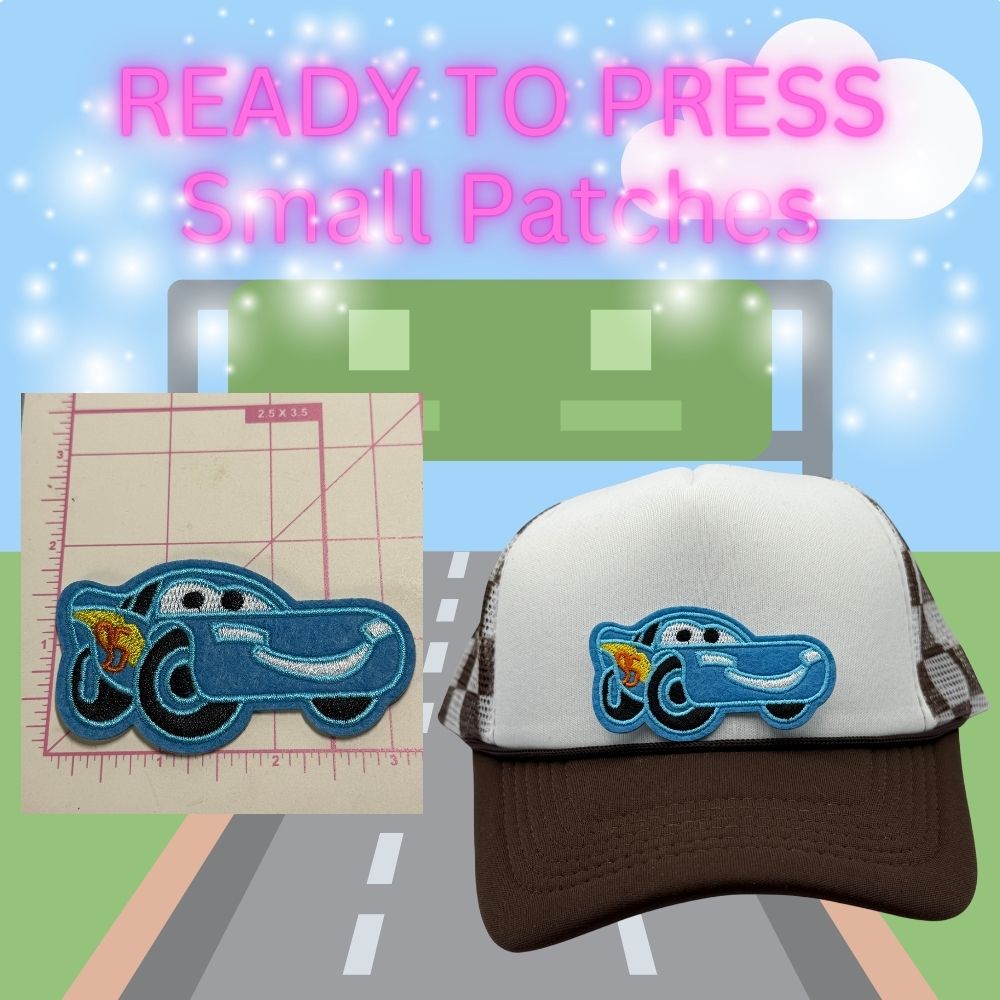 ✨ Ready-to-Press Small Vehicle Patches – Custom Embroidered Appliqués ✨