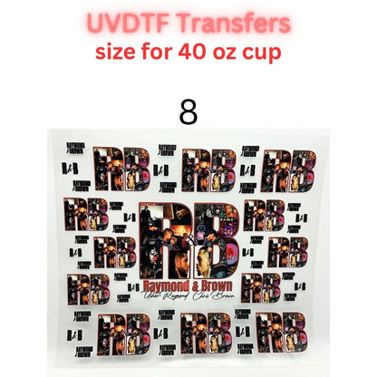 R&B Music Inspired UV DTF Cup Wrap | 16oz & 40oz Tumbler Transfer | Retro Hip Hop & R&B Singer Aesthetic