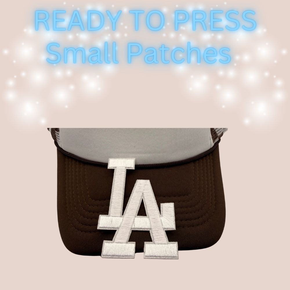 Ready-to-Press Small LA Letter Patches | Chenille Embroidered Iron-On Appliqués | Multiple Colors & Styles
