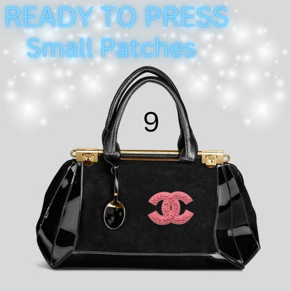 Designer-Inspired Sequin & Chenille Letter Patches – Ready to Press | Small Appliqués