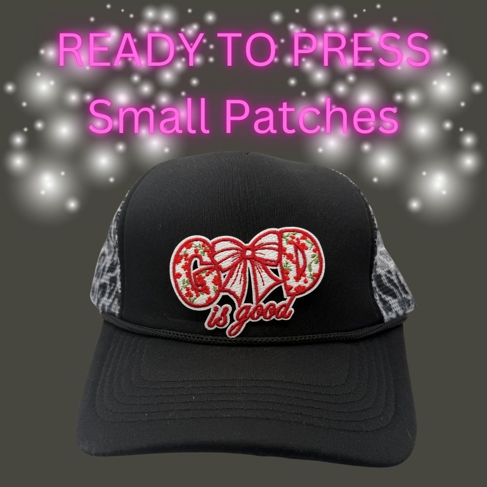 ✨ Ready to Press Small Patches – Faith, Cross, Pray & God Is Good Designs