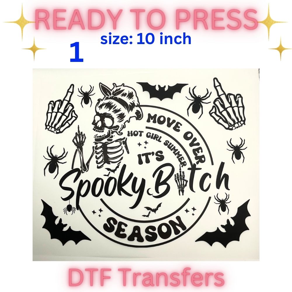 Trendy Ready-To-Press DTF Transfers | Spooky, Western, Mama & Sassy Graphic Heat Transfers | 10 Inch Designs