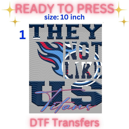 Football Inspired Ready-To-Press DTF Transfers | Orange & Blue Sports Fan Shirt Designs | 10 Inch Heat Transfers