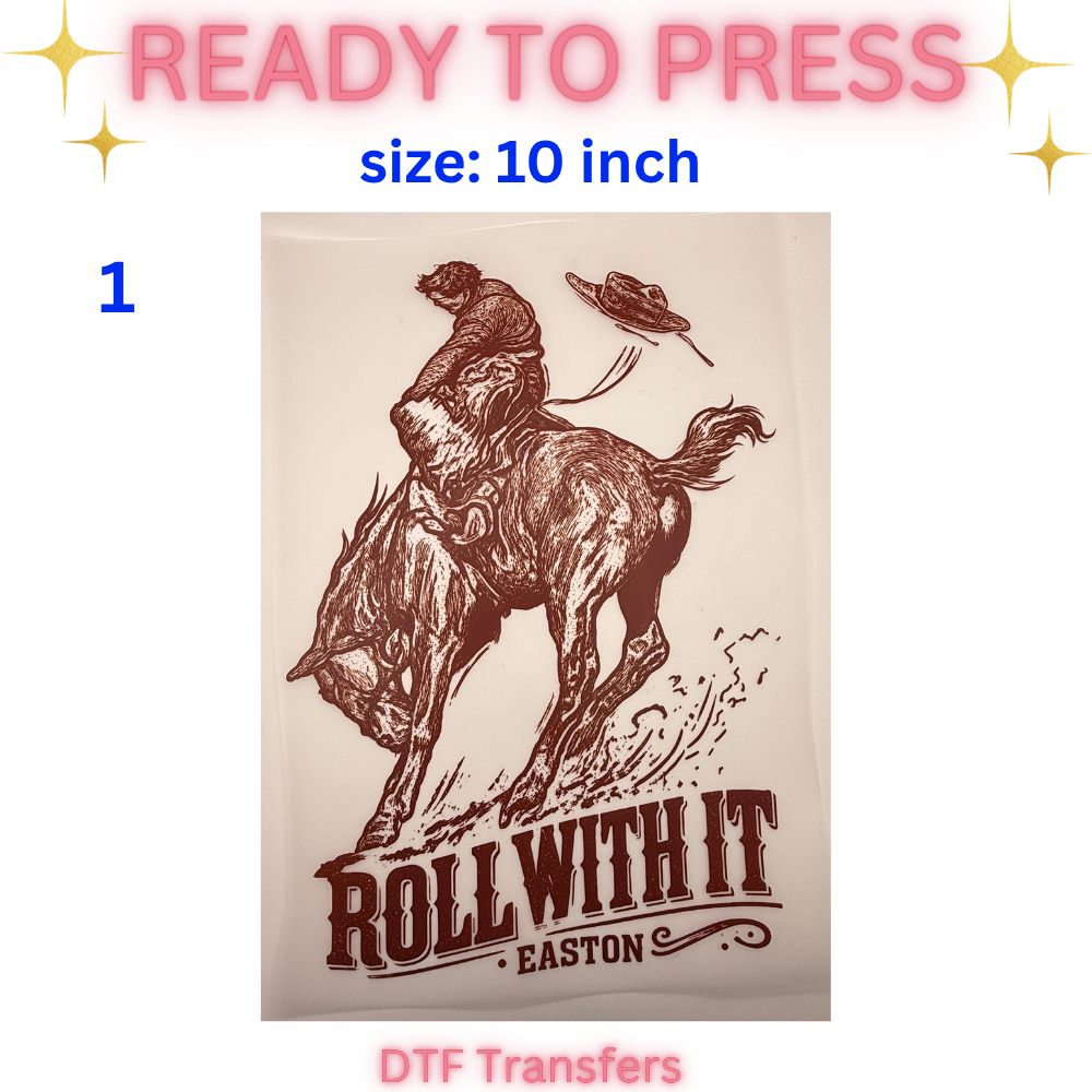 Ready-to-Press DTF Transfers | Western, Funny & Dolly Designs | 10-Inch