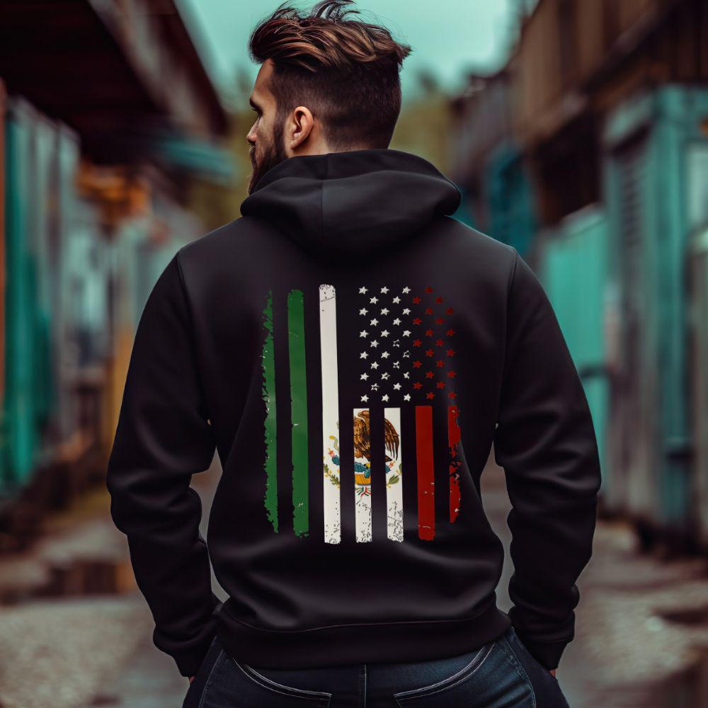 Mexican American Patriotic DTF Transfer – Mexicana Latino Pride Heat Press Design (12 Inch Ready to Press)
