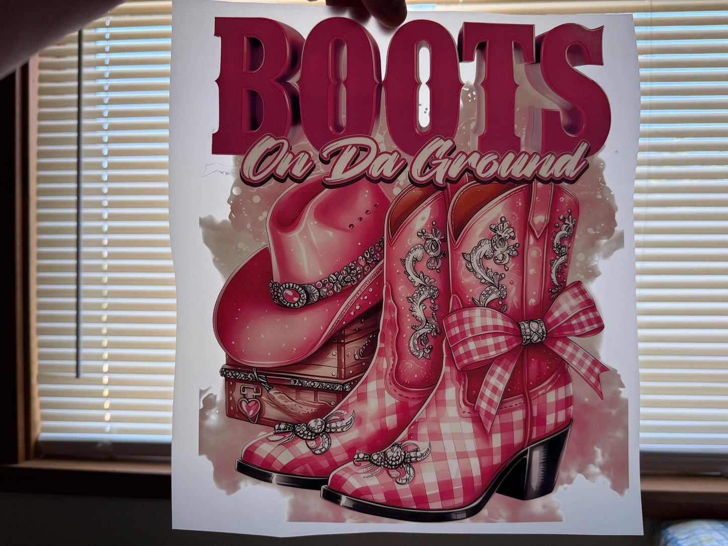 Boots On Da Ground DTF Transfer – Cowgirl Vibe Ready to Press Heat Transfer