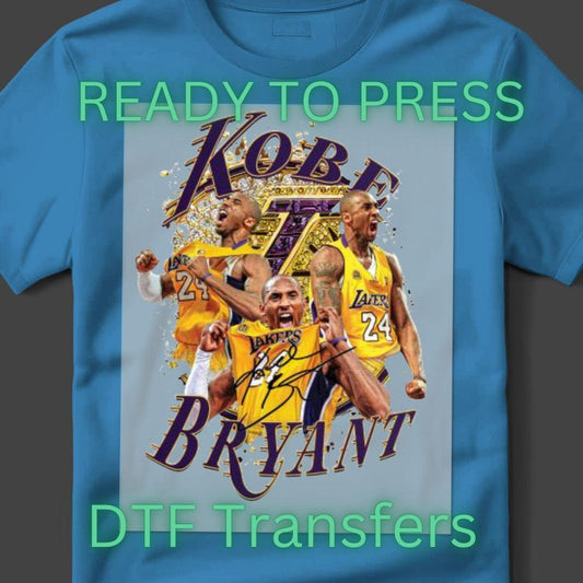 Print Signed Basketball Legend DTF Transfers – Black Mamba Sport Heat Press Designs (12 Inch)