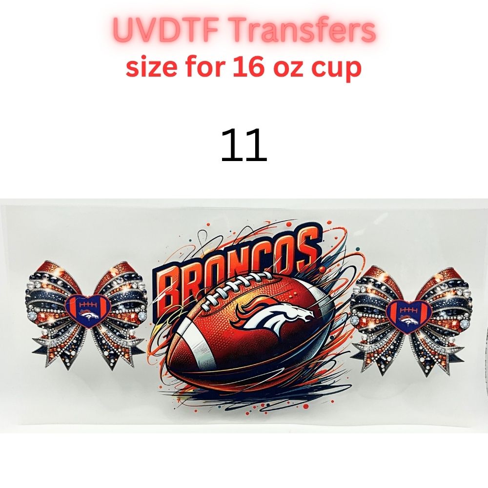 Sports Fan Inspired UV DTF Cup Wrap for 16 oz Glass Can | Football Fan Transfer Decal | Waterproof Permanent Cup Sticker | Multiple Styles