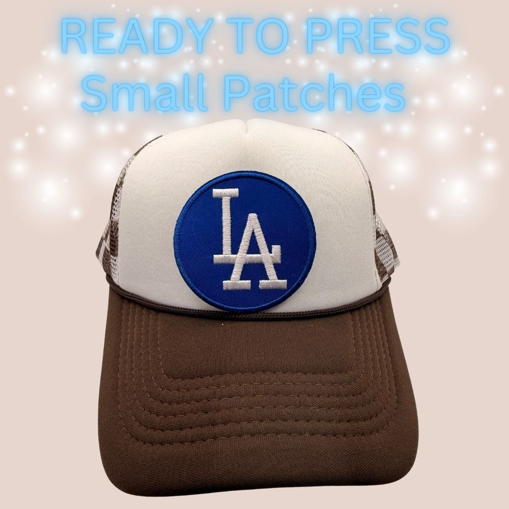 Ready-to-Press Small LA Letter Patches | Chenille Embroidered Iron-On Appliqués | Multiple Colors & Styles