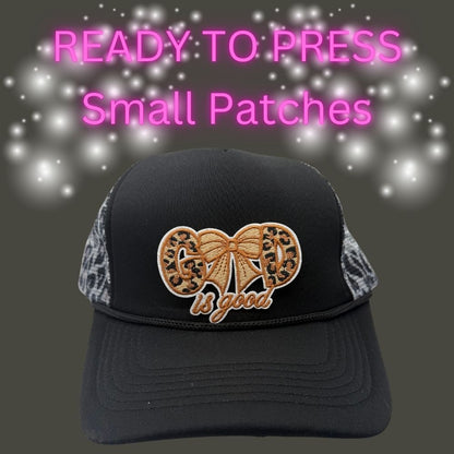 ✨ Ready to Press Small Patches – Faith, Cross, Pray & God Is Good Designs