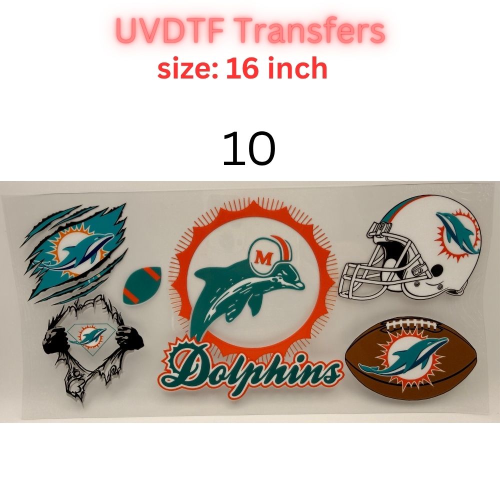 Football Team Inspired UVDTF Cup Wrap | 16oz Libbey Glass Transfer | Sports Fan Tumbler Wrap | Game Day Cup Decal | Football Lover Gift