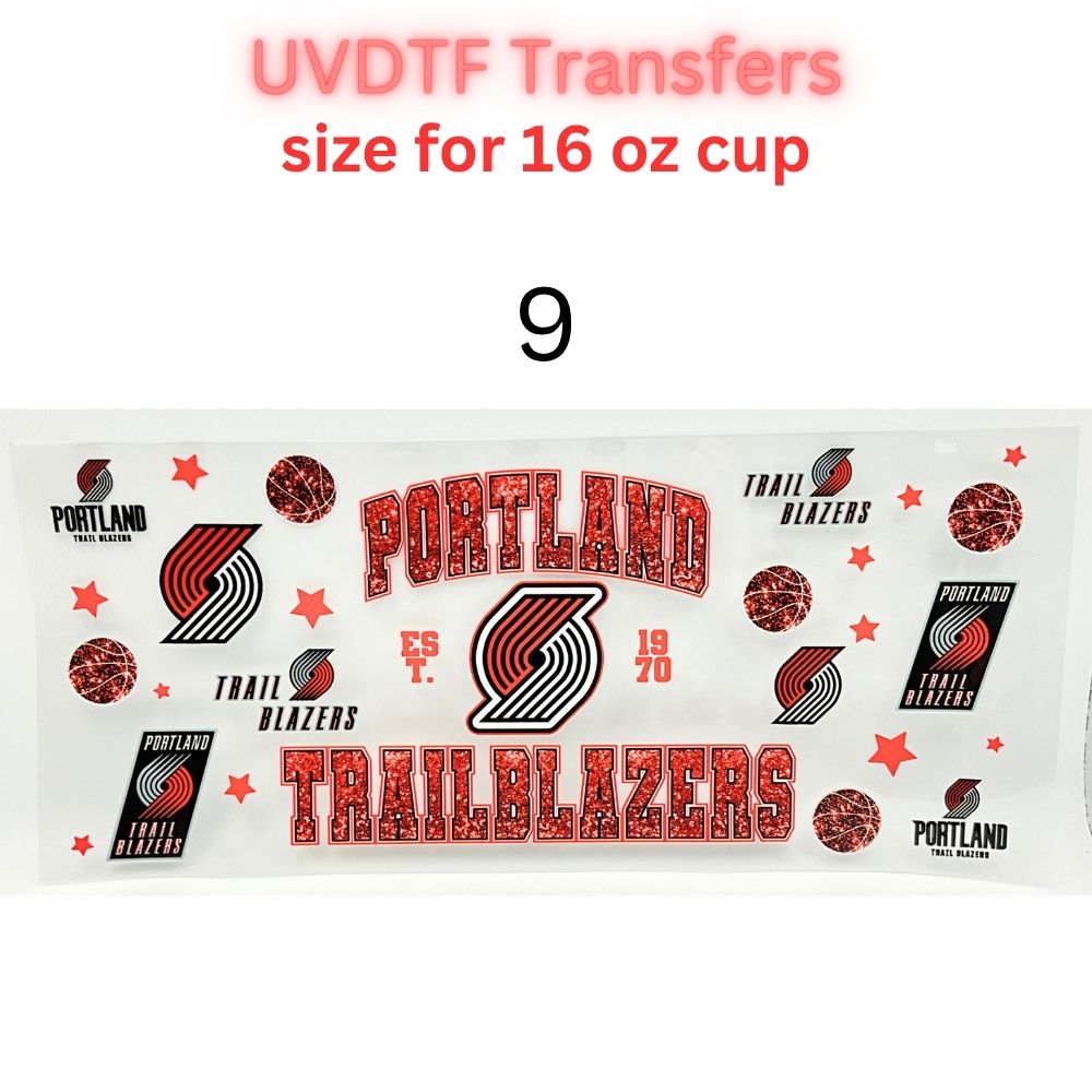 Pro Basketball City Team Inspired Wraps | UVDTF 16oz Glass Can Transfer | Pro Hoops Fan Cup Decals | Game Day Tumbler Wrap