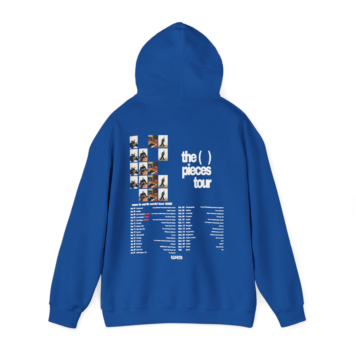 Tour Hoodie — 'The Pieces Tour' Backprint Band Hoodie with Photo Grid & Tour Dates