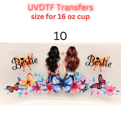 Edgy UVDTF Cup Wrap | 16oz Glass Can Transfer | Funny Quotes Aesthetic Wrap | Butterfly Skull Floral Designs | Trendy Tumbler Decal