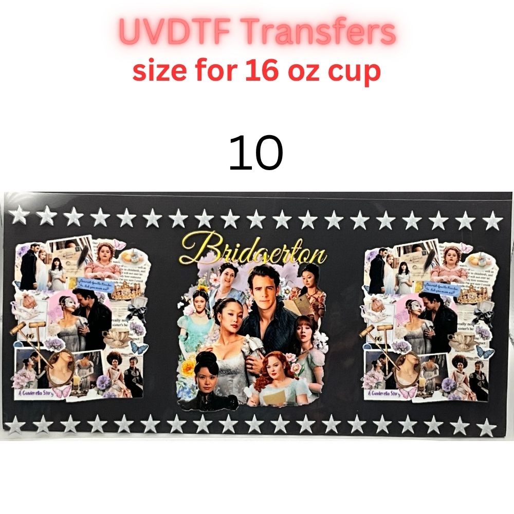 Regency Tea Party UVDTF Cup Wraps | Vintage Tea Aesthetic Transfers | Floral Tea Cup Designs | 16oz Glass Cup Wrap Decals