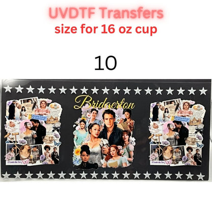 Regency Tea Party UVDTF Cup Wraps | Vintage Tea Aesthetic Transfers | Floral Tea Cup Designs | 16oz Glass Cup Wrap Decals