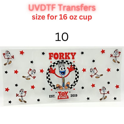 Cute Cartoon UV DTF Cup Wrap for 16oz Glass Can | Retro Strawberry, Farm Animals, Bear & Bird Drinkware Transfer