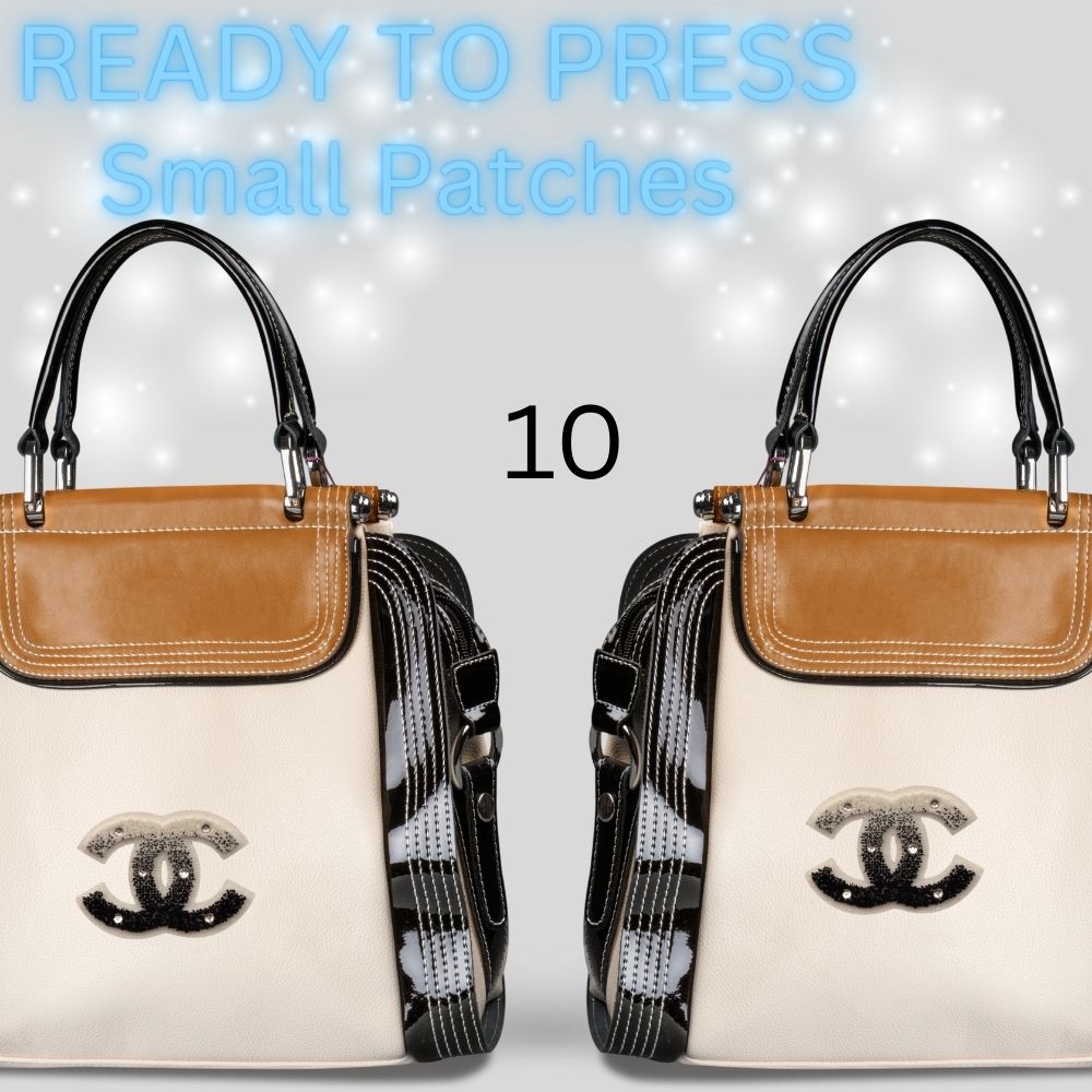 Designer-Inspired Sequin & Chenille Letter Patches – Ready to Press | Small Appliqués