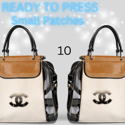 Designer-Inspired Sequin & Chenille Letter Patches – Ready to Press | Small Appliqués