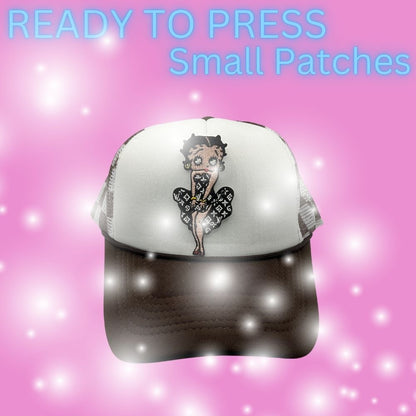 Ready-to-Press Small Fashion Girl Embroidered Patches | Trendy Cartoon Style | Heat Press Appliqués