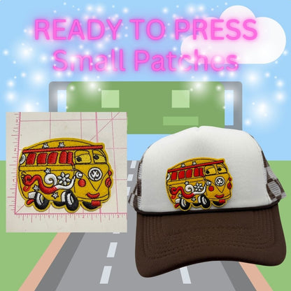✨ Ready-to-Press Small Vehicle Patches – Custom Embroidered Appliqués ✨