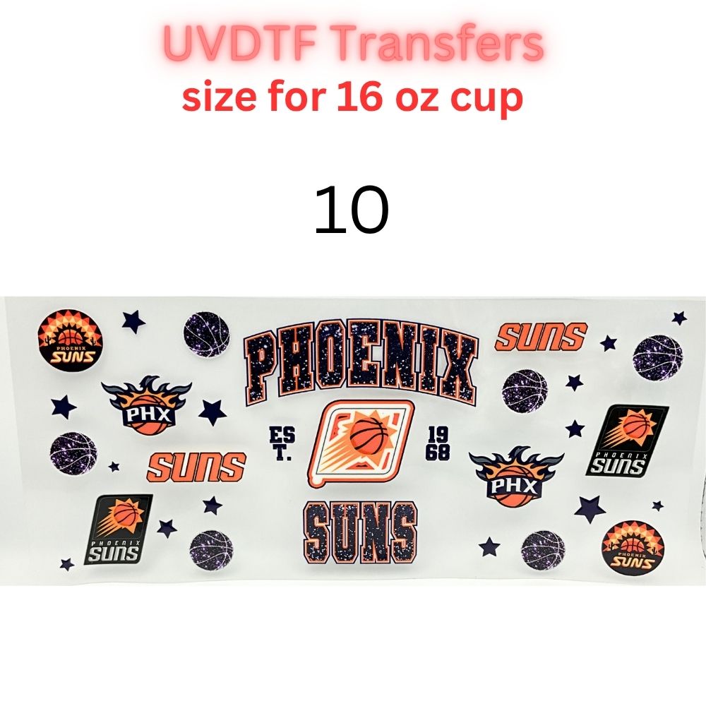 Pro Basketball City Team Inspired Wraps | UVDTF 16oz Glass Can Transfer | Pro Hoops Fan Cup Decals | Game Day Tumbler Wrap